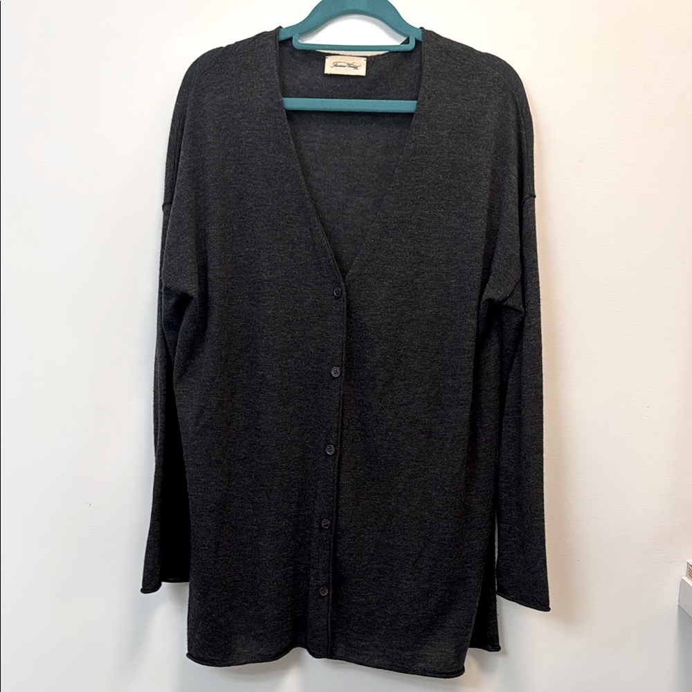 American Vintage Whisper Thin Knit Cardigan Sweater, L